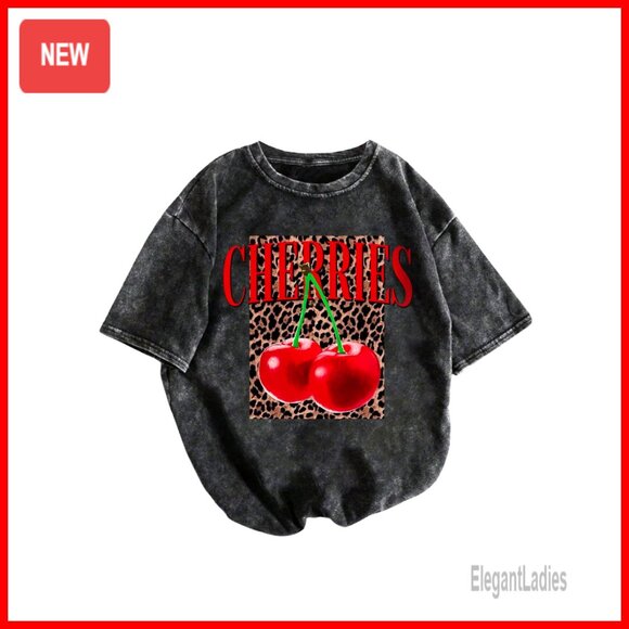 Tops - Vintage Graphic Tee Short Sleeve Crew Neck T-Shirt Casual Fit